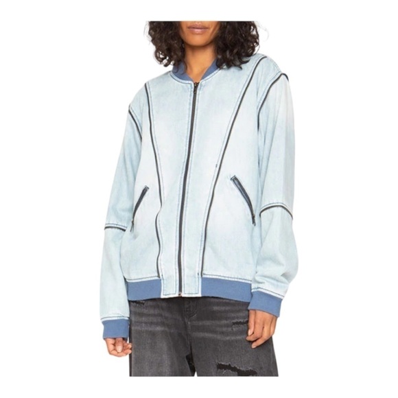 Sandrine Rose Zip Bomber in Original NWT - Picture 9 of 11